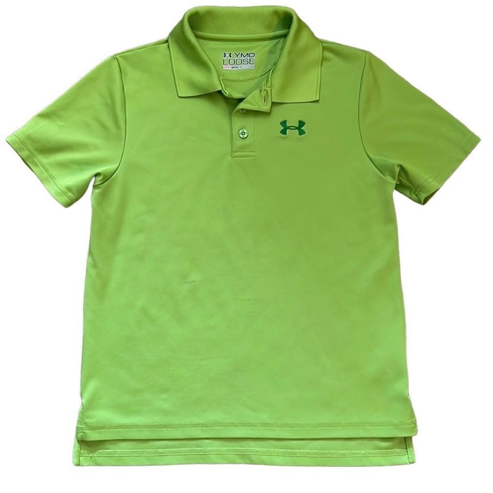 Under Armour Youth Medium Avocado Green Polo Shirt